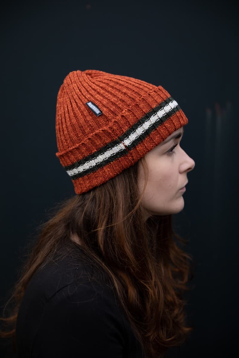 Linen Knit Hat / Burnt Orange