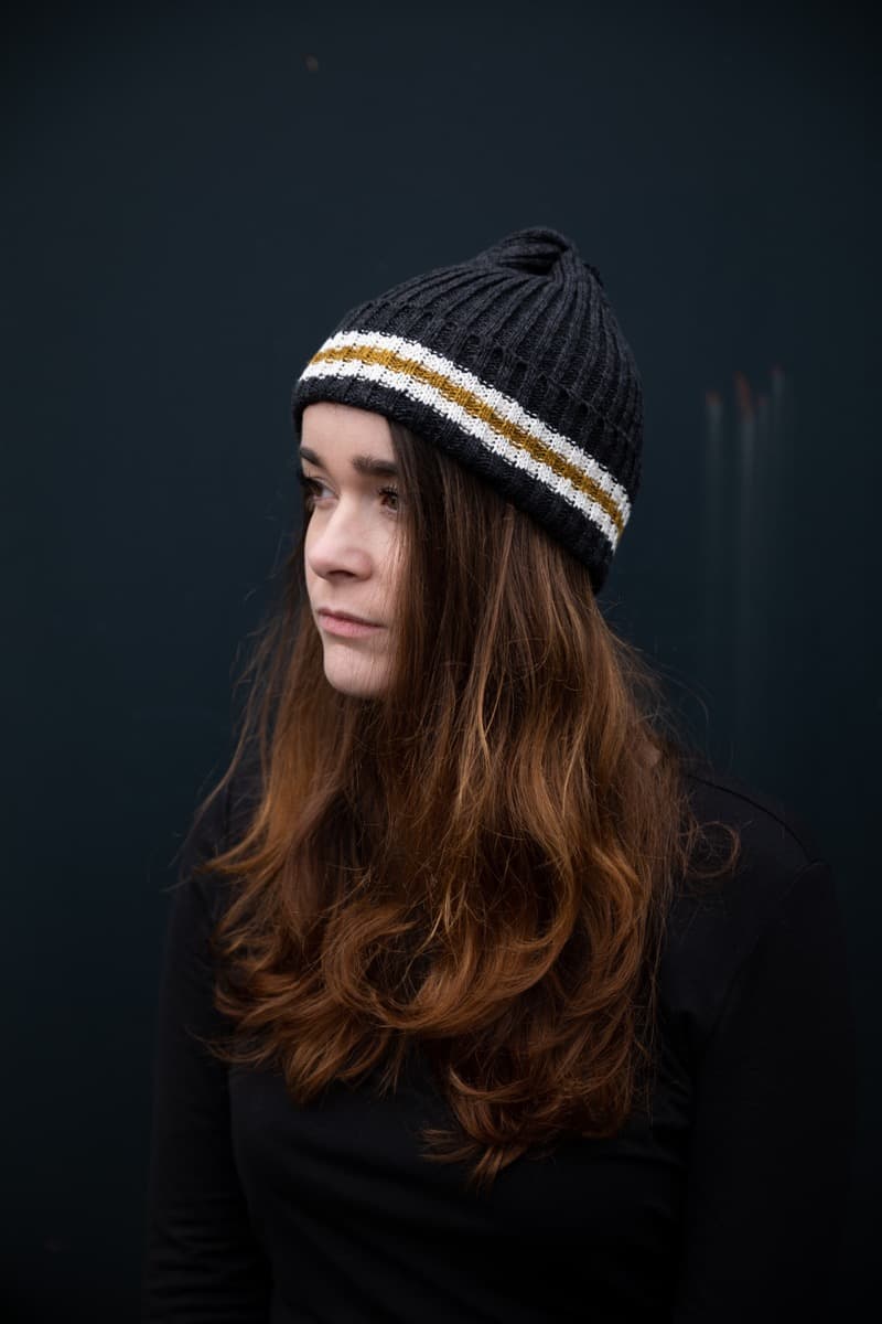 Linen Knit Hat / Grey
