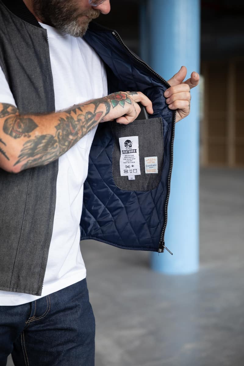 Quilted Denim Vest