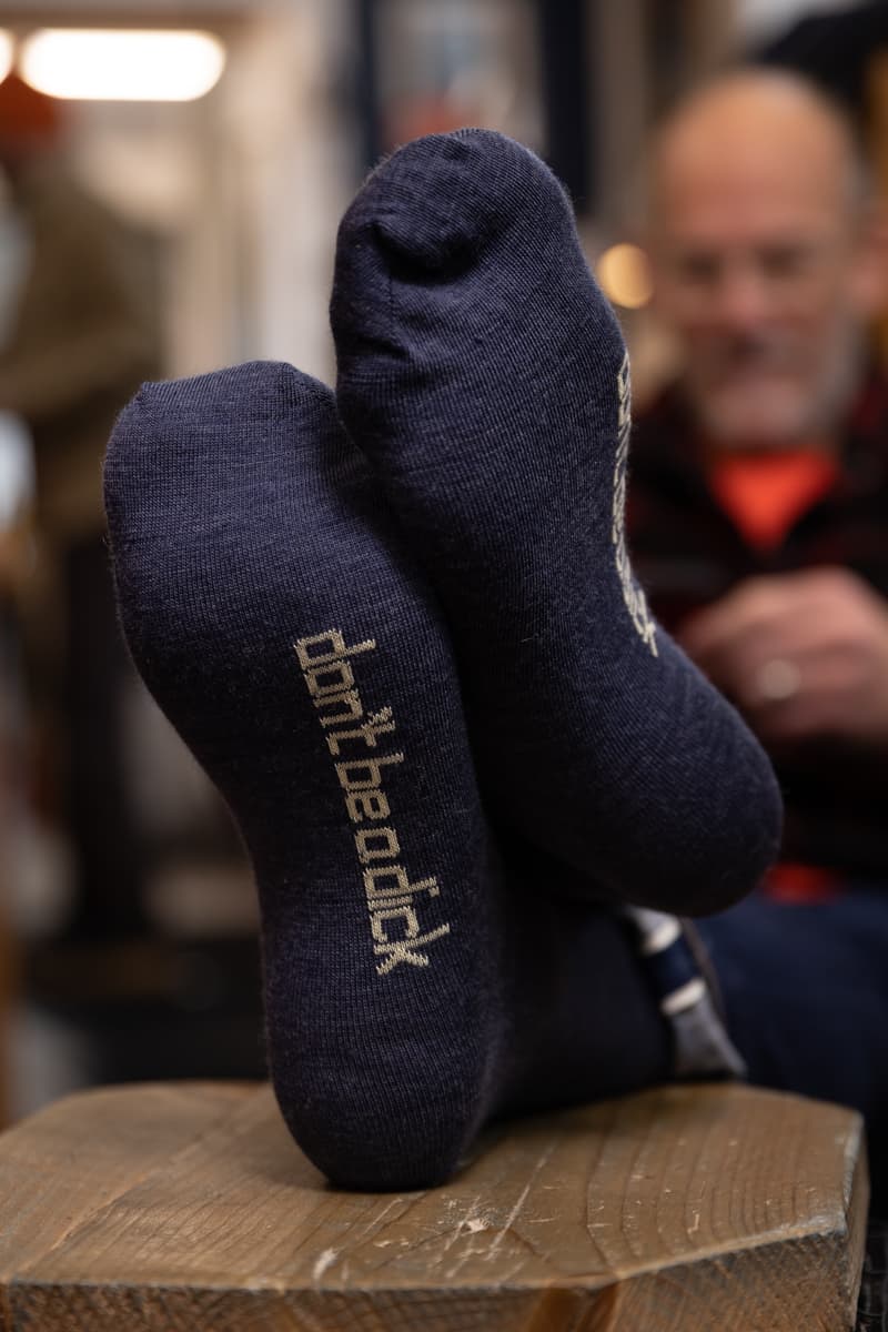 Merino Navy Dick Socks