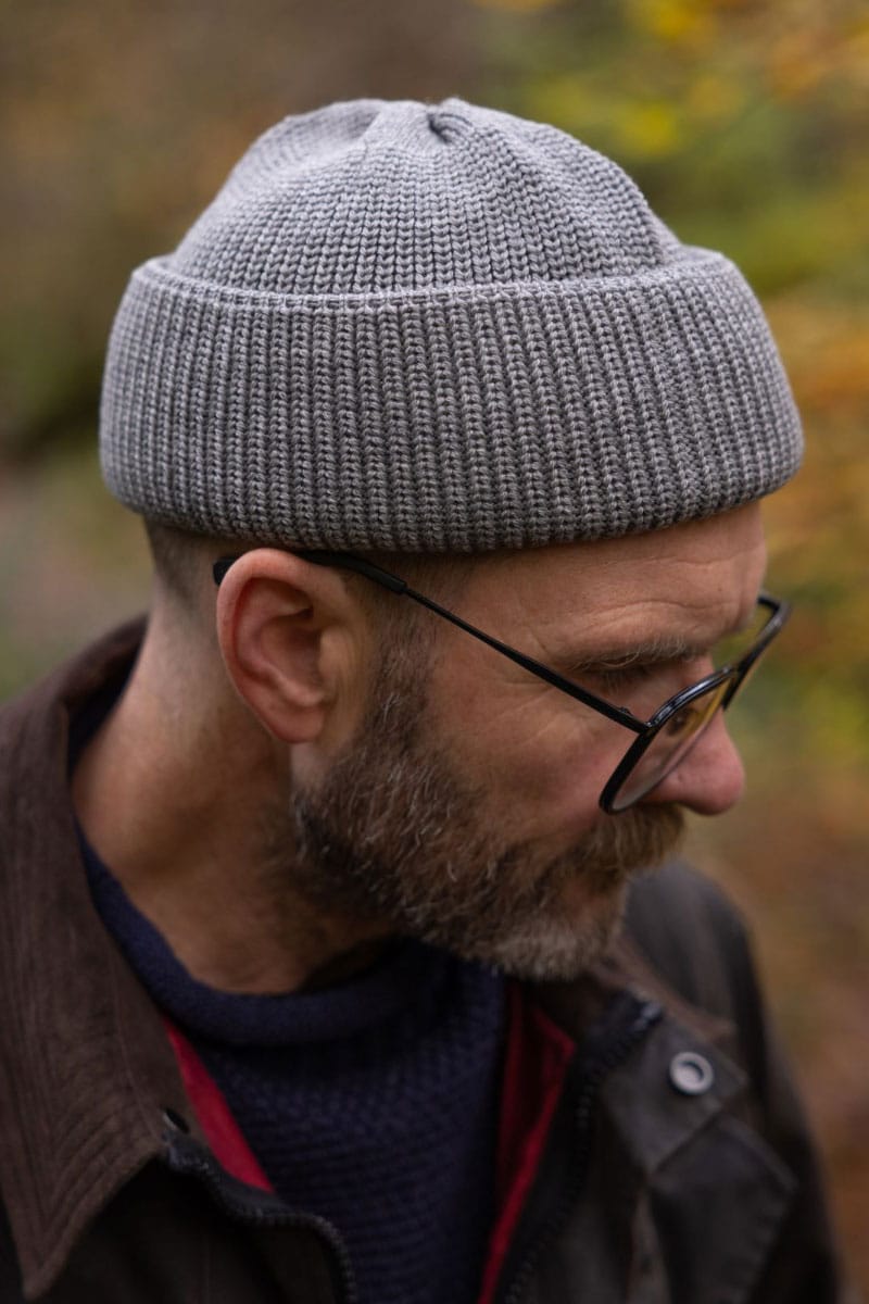 Merino Bifold Watch Cap / Grey