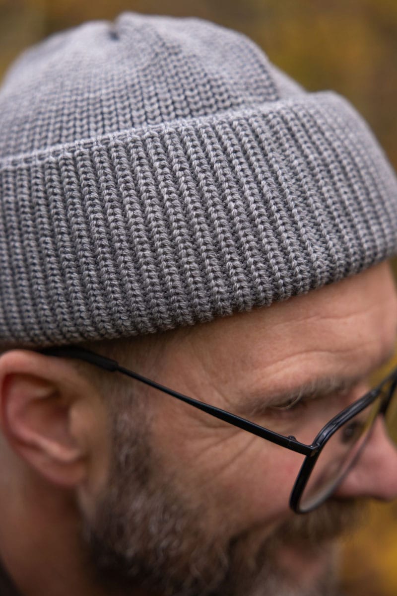 Merino Bifold Watch Cap / Grey