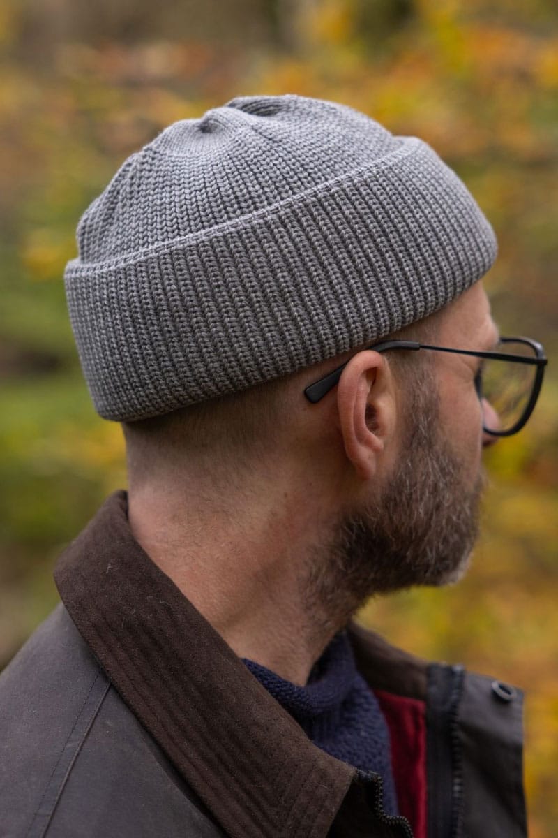 Merino Bifold Watch Cap / Grey
