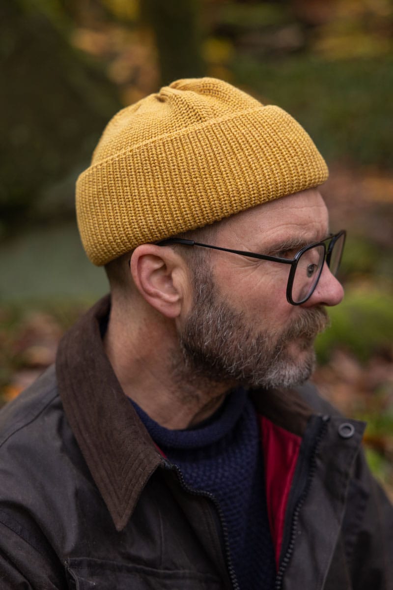 Merino Bifold Watch Cap / Mustard