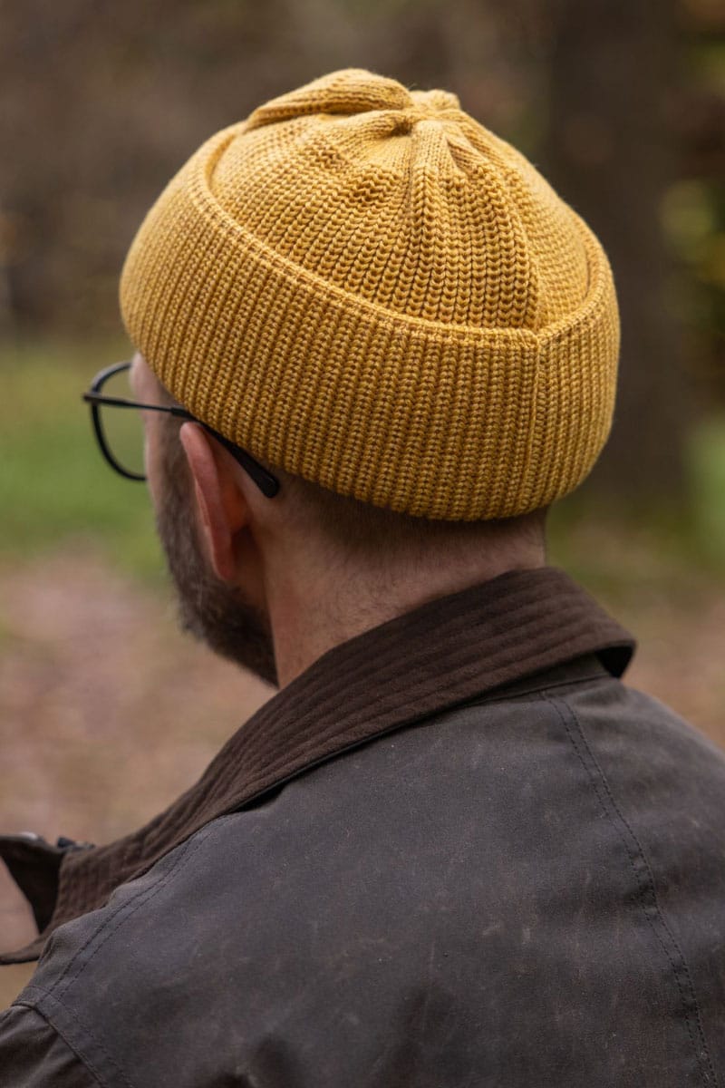 Merino Bifold Watch Cap / Mustard