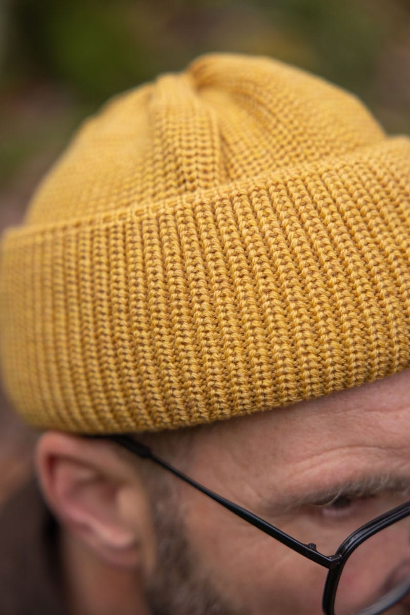 Merino Bifold Watch Cap / Mustard