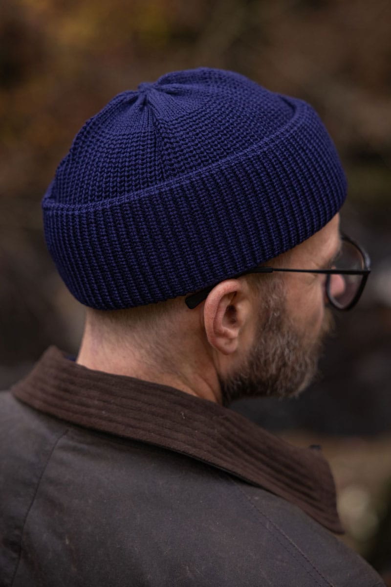 Merino Bifold Watch Cap / Navy