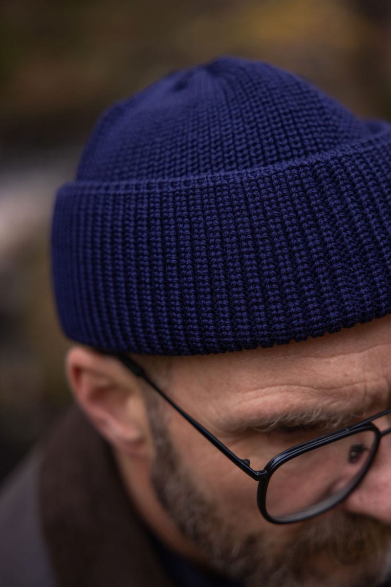 Merino Bifold Watch Cap / Navy