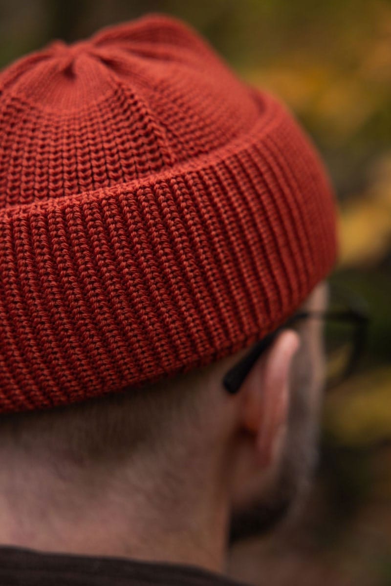 Merino Bifold Watch Cap / Rust