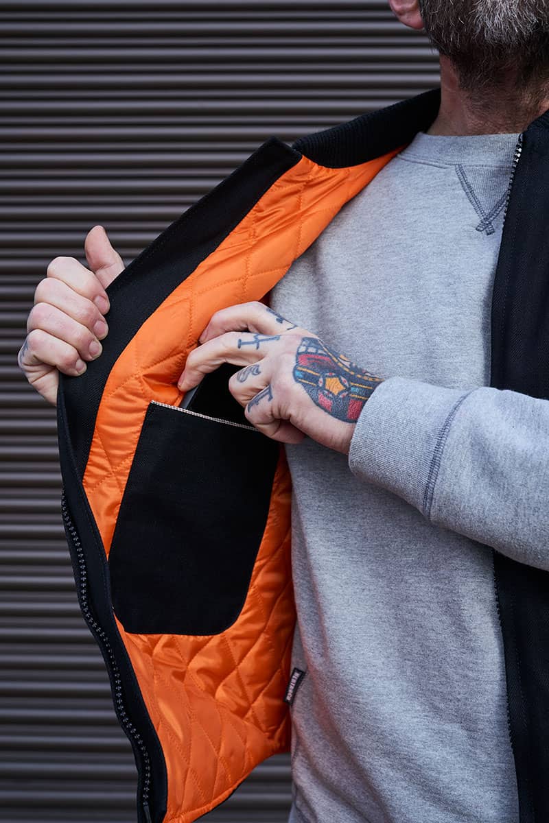 Quilted Selvedge Vest V1 / Double Black