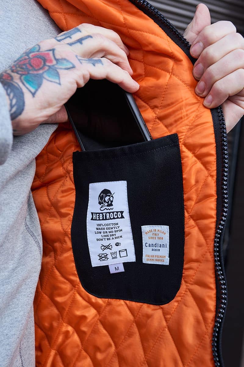 Quilted Selvedge Vest V1 / Double Black