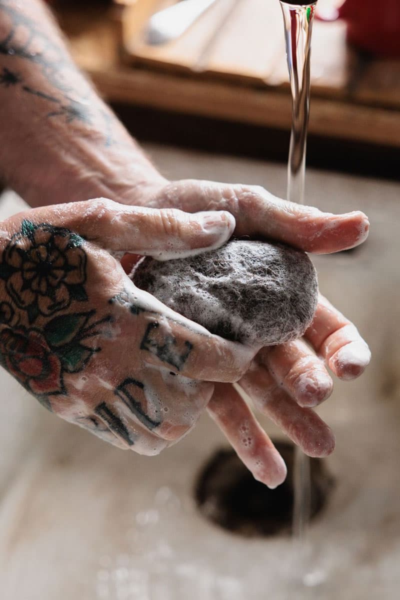 Scrubber Felted Soap
