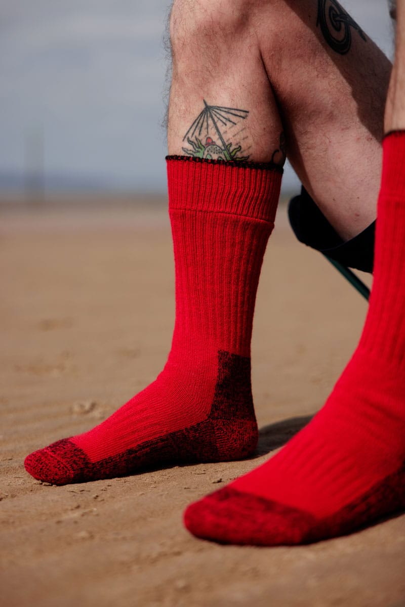 Merino Hiker Socks / Red