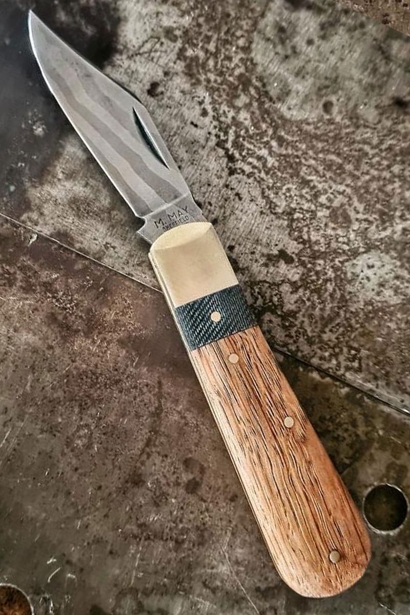 Damascus Denim Barlow Knife