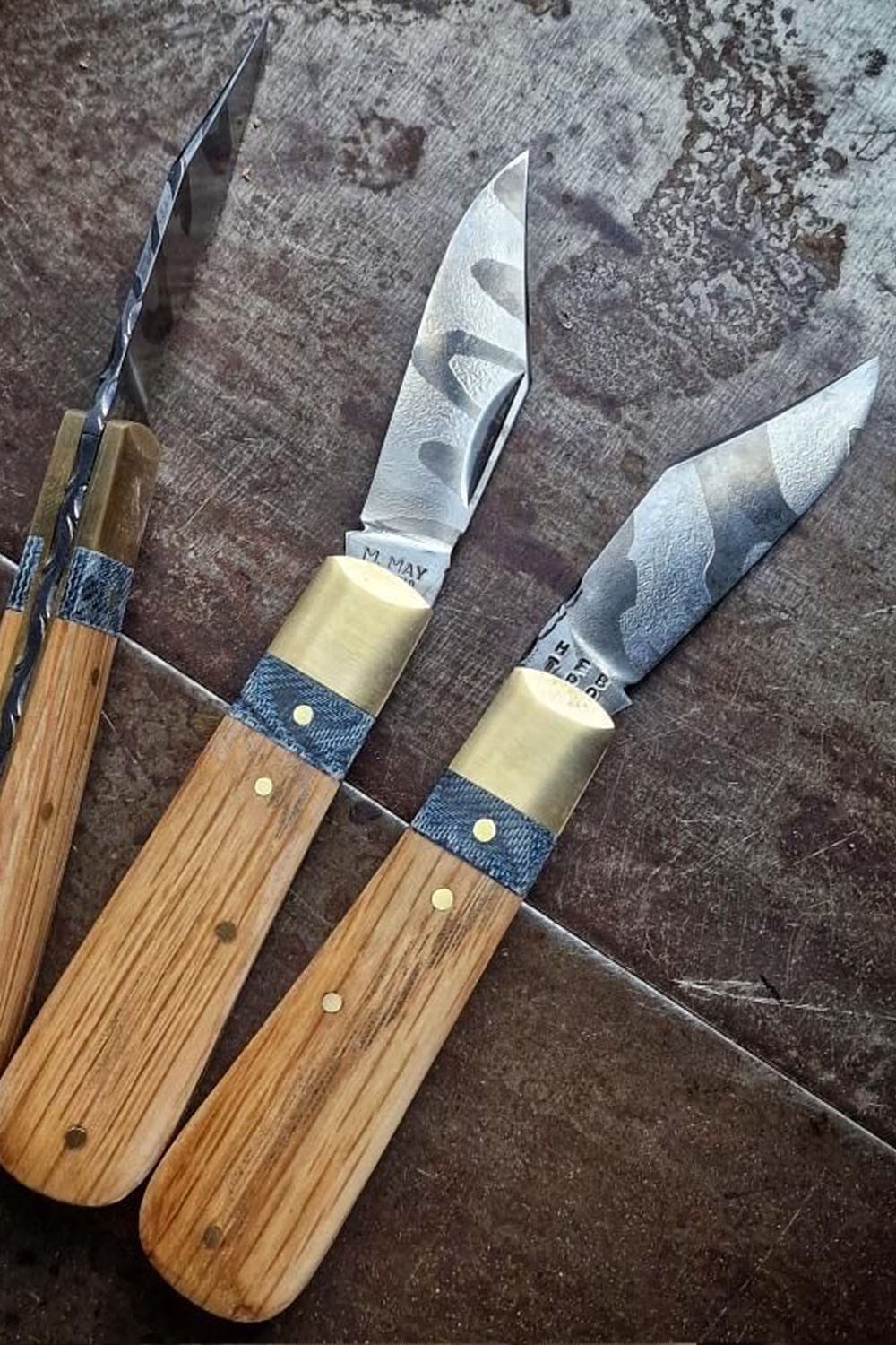 Damascus Denim Barlow Knife