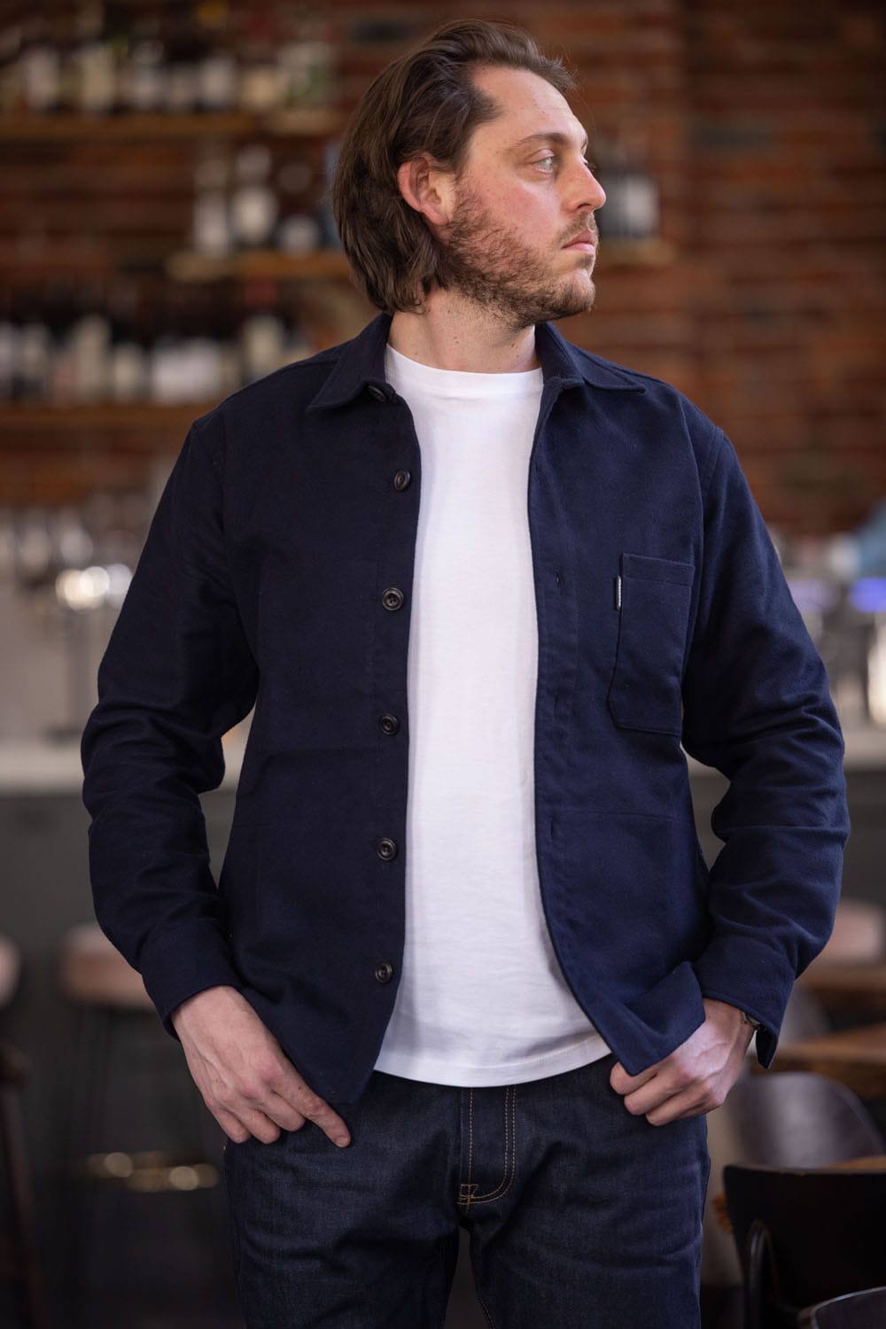Moleskin Overshirt / Dark Navy