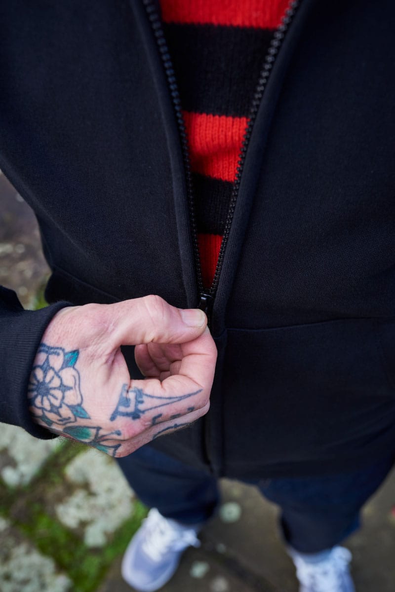 Heavy Zipper Hoodie / Black