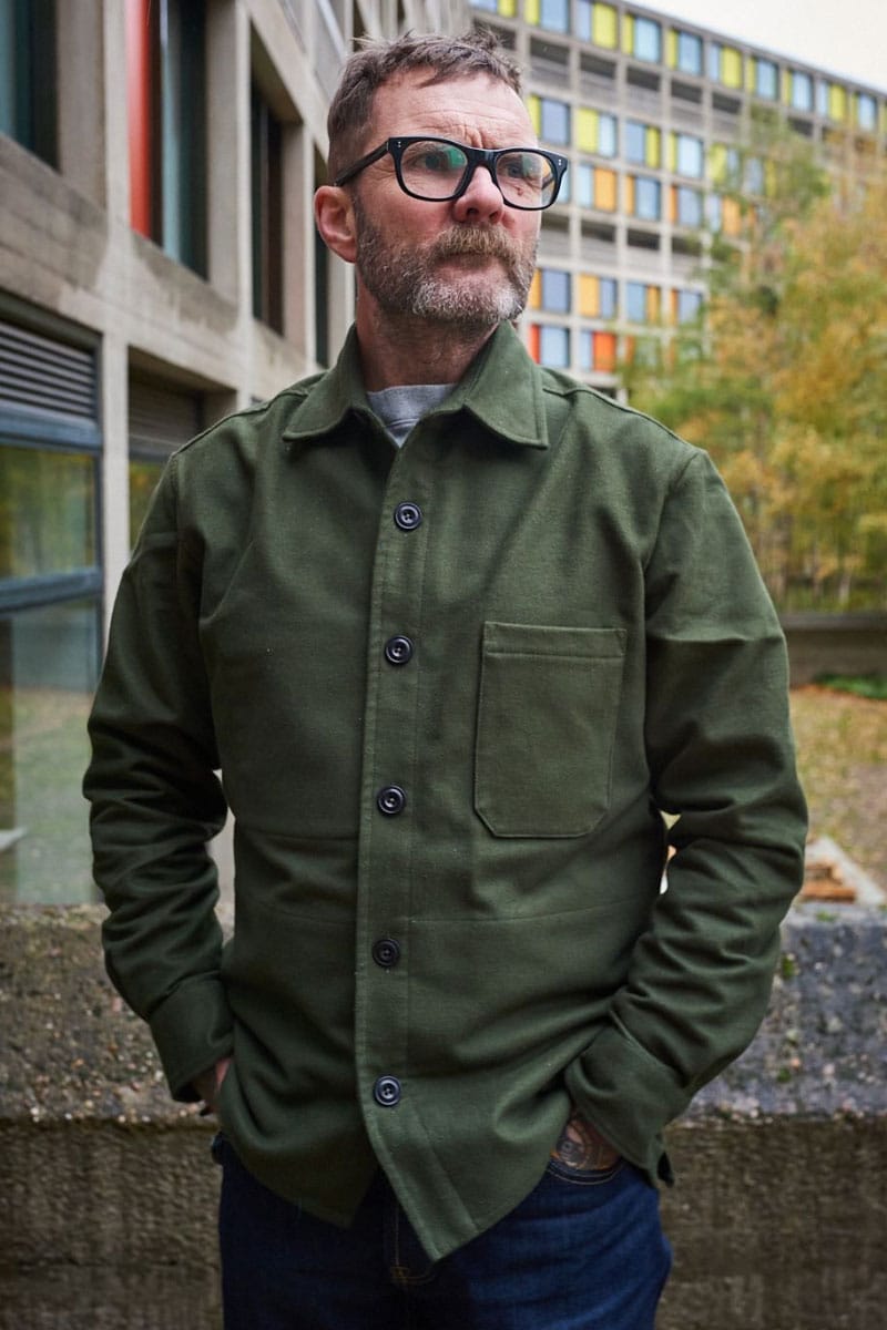 Moleskin Overshirt / Dark Green