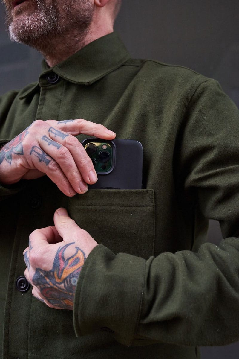 Moleskin Overshirt / Dark Green