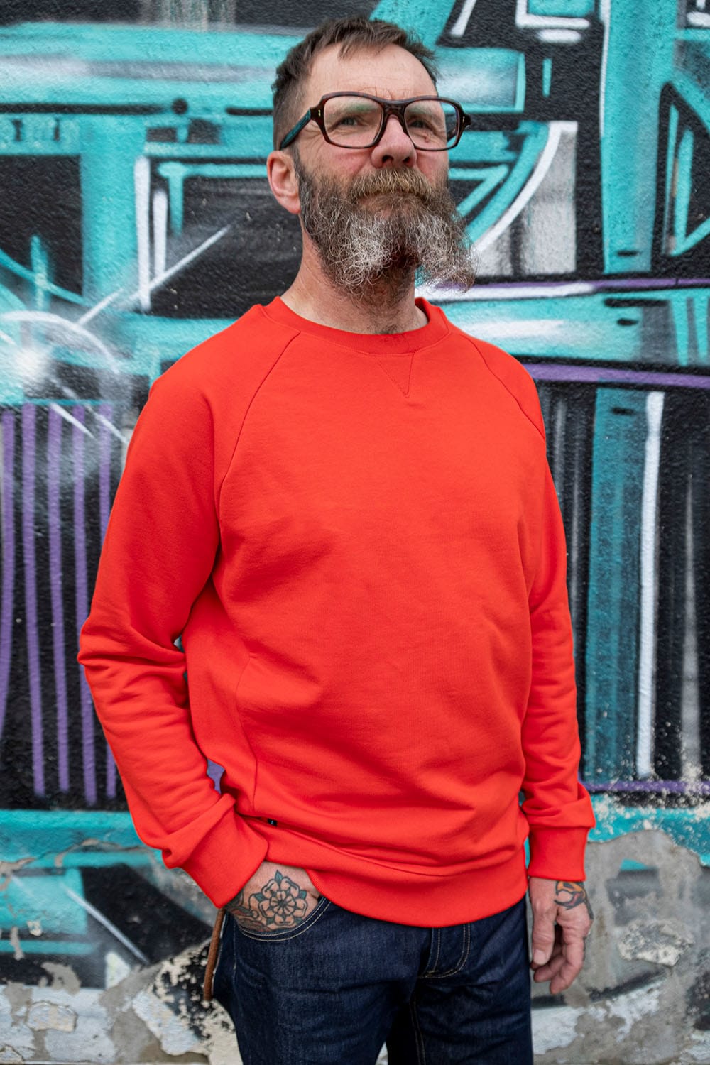 Raglan Sweatshirt / Tomato Soup