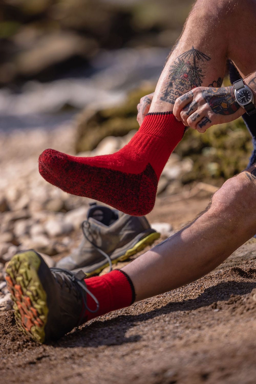 Merino Trail Socks / Red