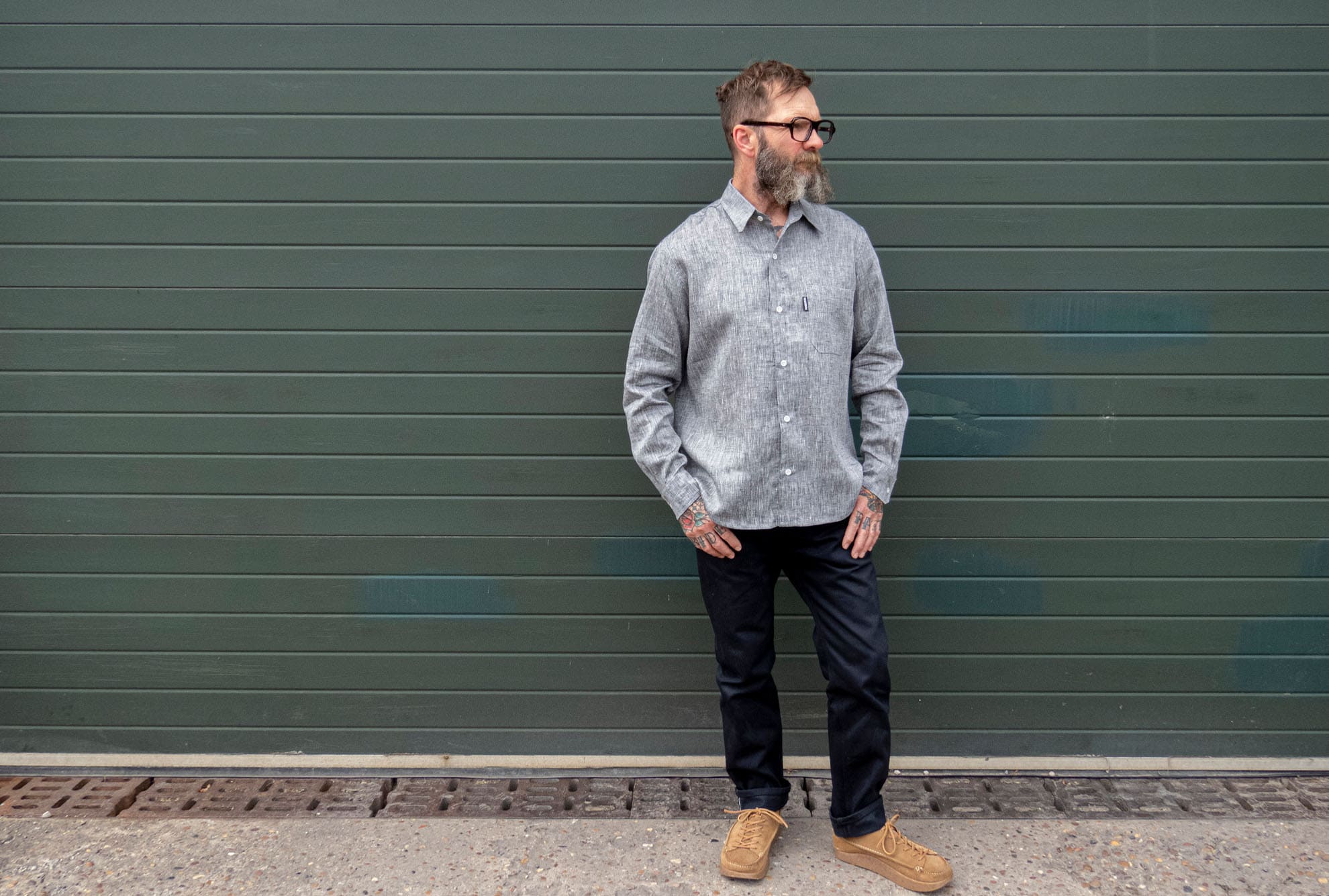 Linen Shirt / Grey