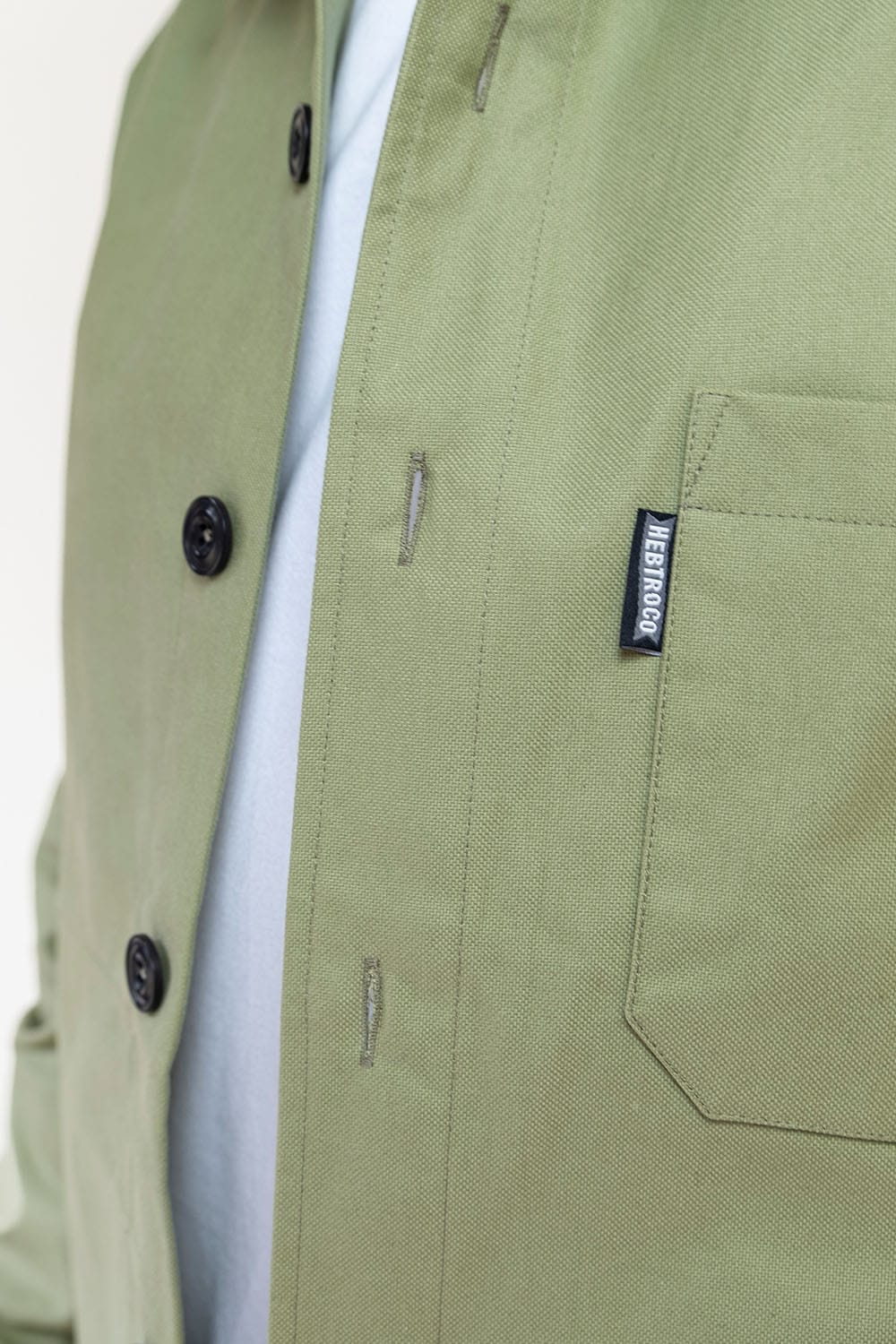 Canvas Overshirt / Mushy Pea Green