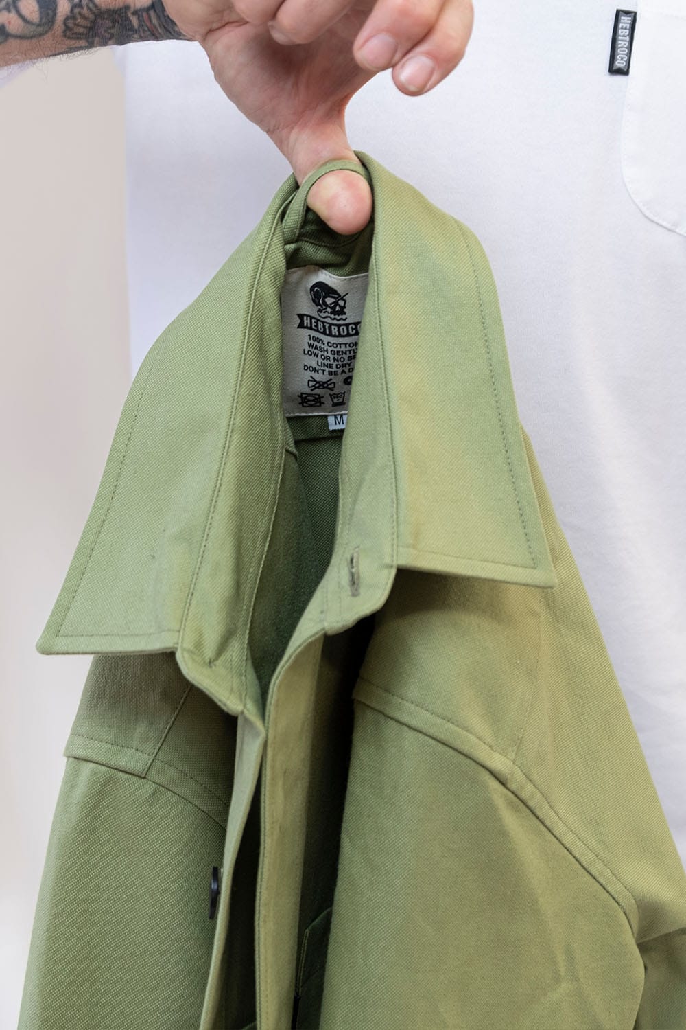 Canvas Overshirt / Mushy Pea Green