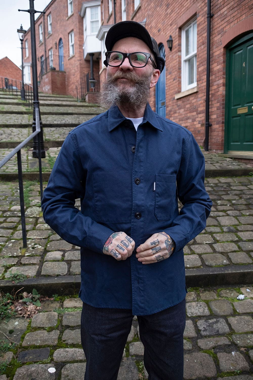 Canvas Overshirt / Petrol Forecourt Blue