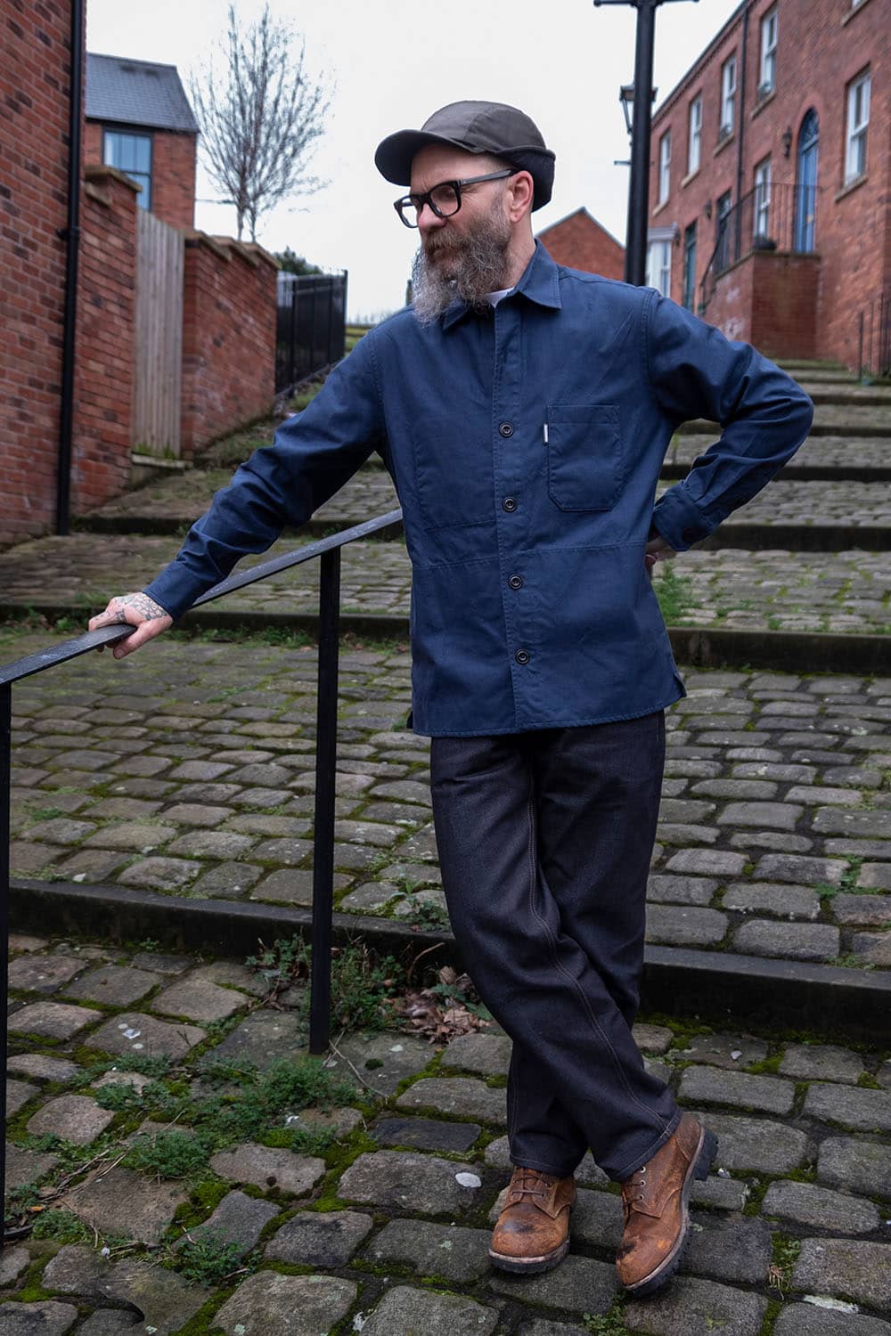 Canvas Overshirt / Petrol Forecourt Blue