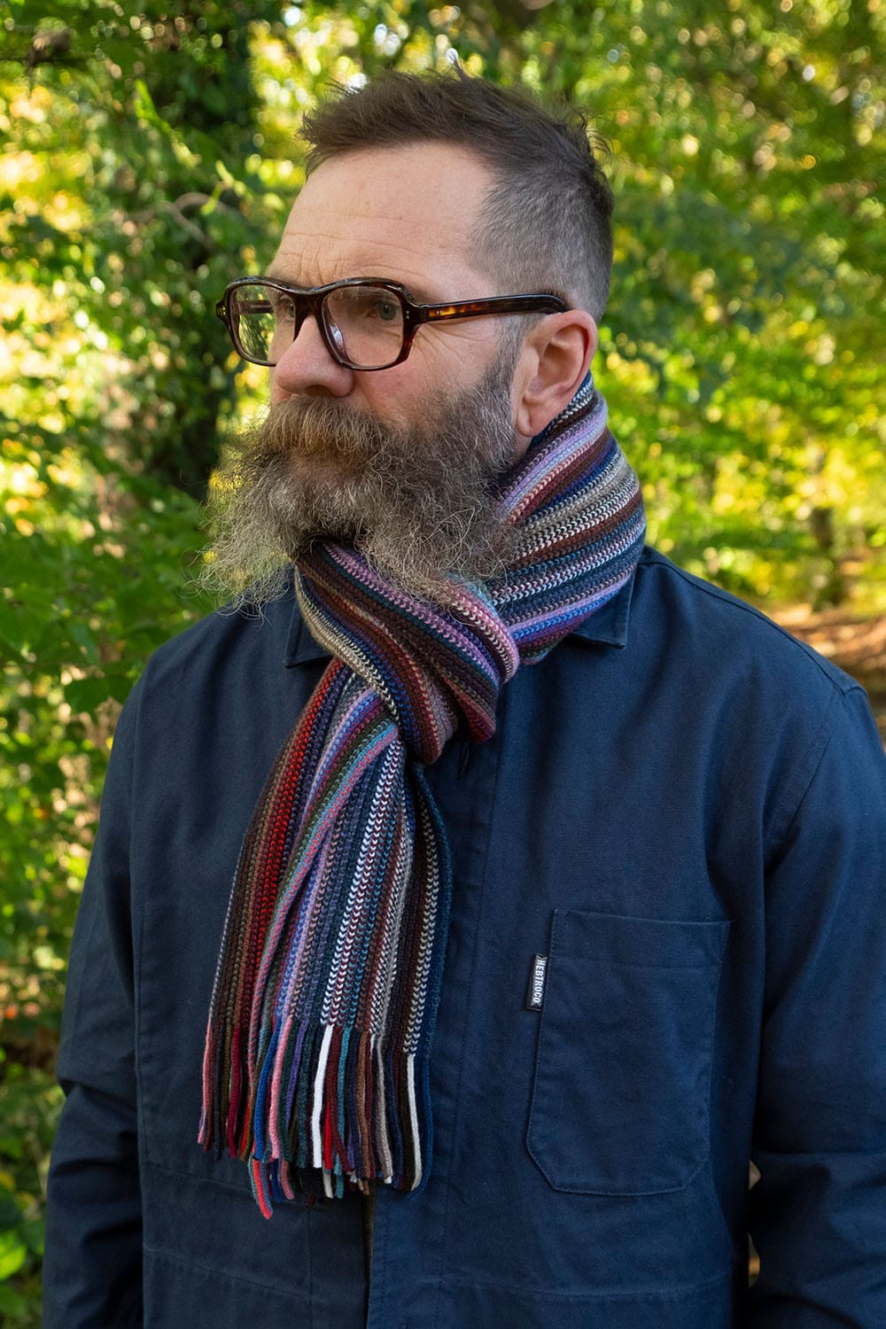 Warp Scarf / Blue-Bow