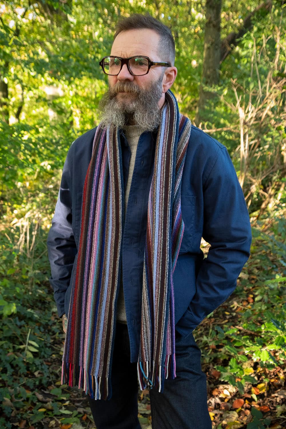 Warp Scarf / Blue-Bow