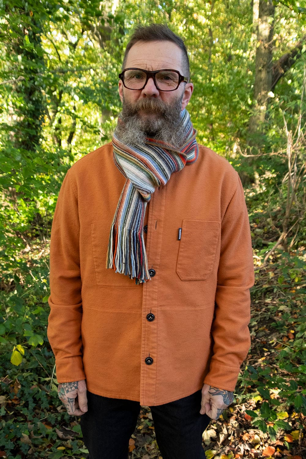 Warp Scarf / Green-Bow