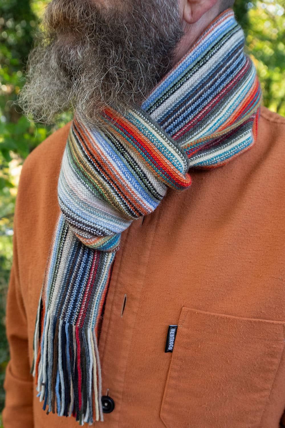 Warp Scarf / Green-Bow