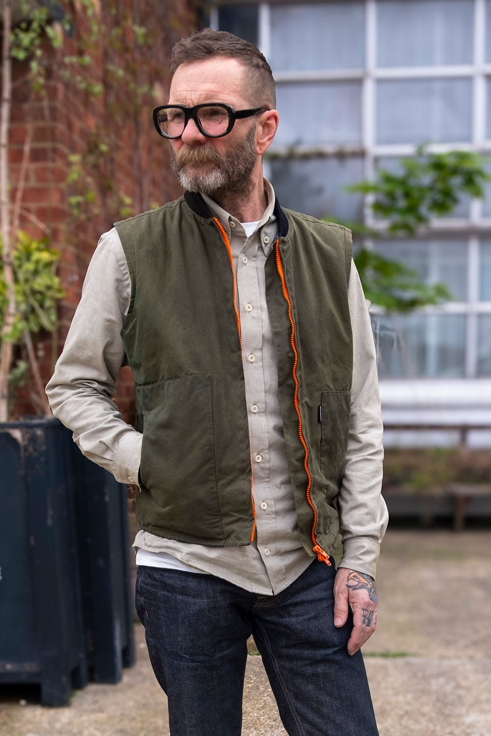 Wax n Wool Vest / Olive