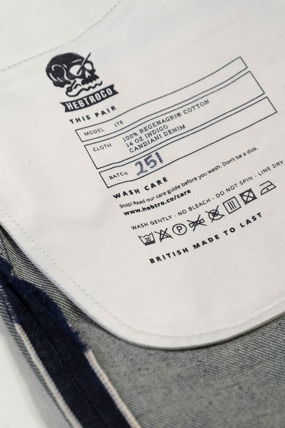 178 Selvedge Denim Jeans / Indigo