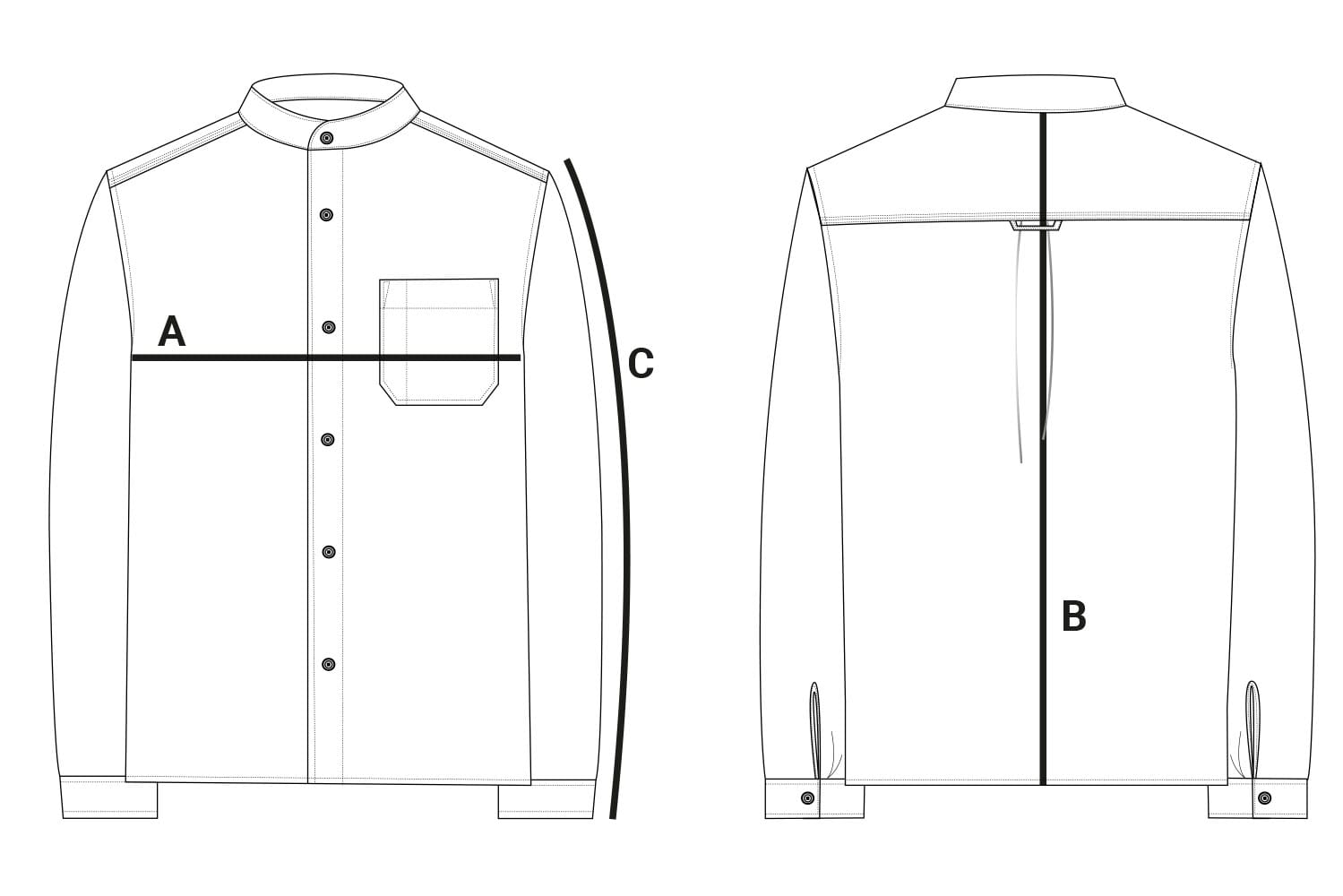 Collarless Shirt