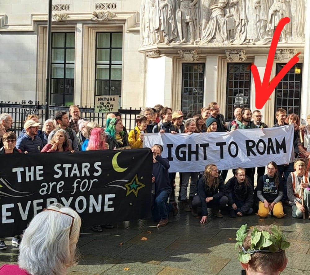 Ed at the protest