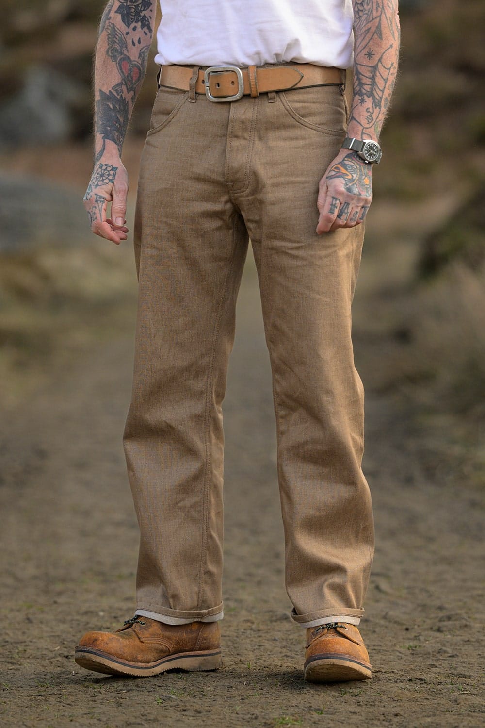 BRTR-11 Selvedge Denim Jeans / Tan
