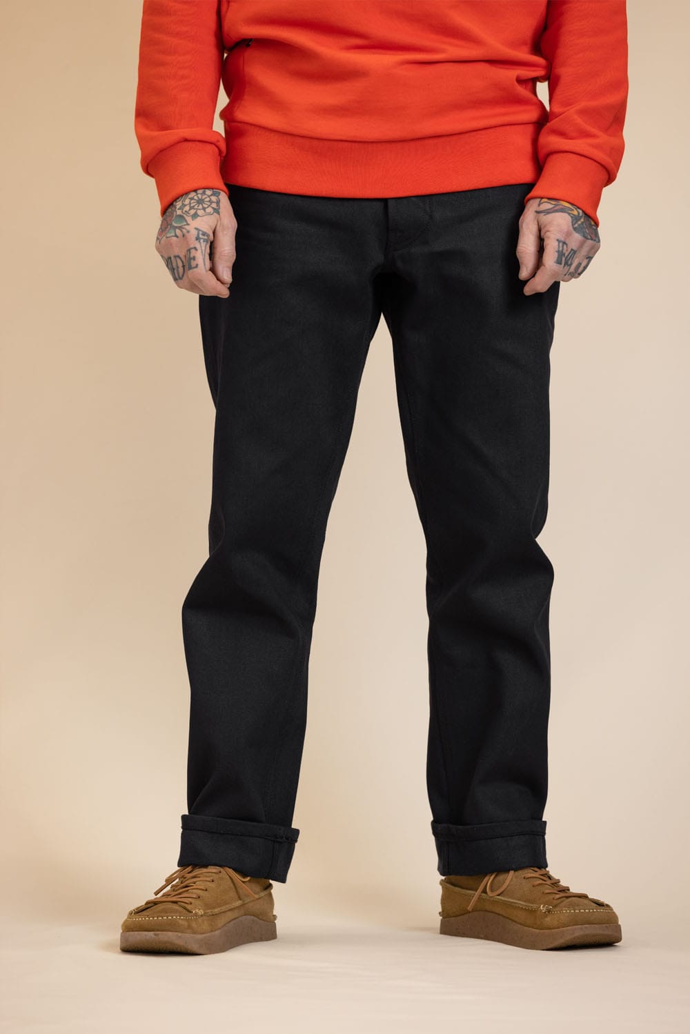 GVNR-16 Selvedge Denim Jeans / Double Black