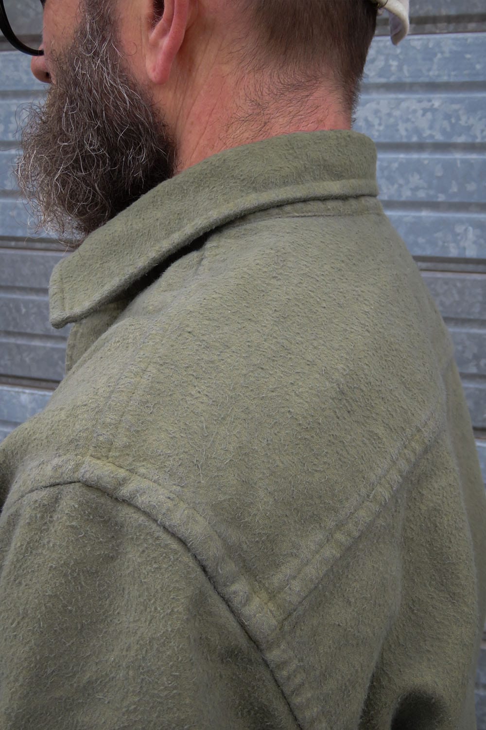Moleskin Overshirt Reworked / Sage