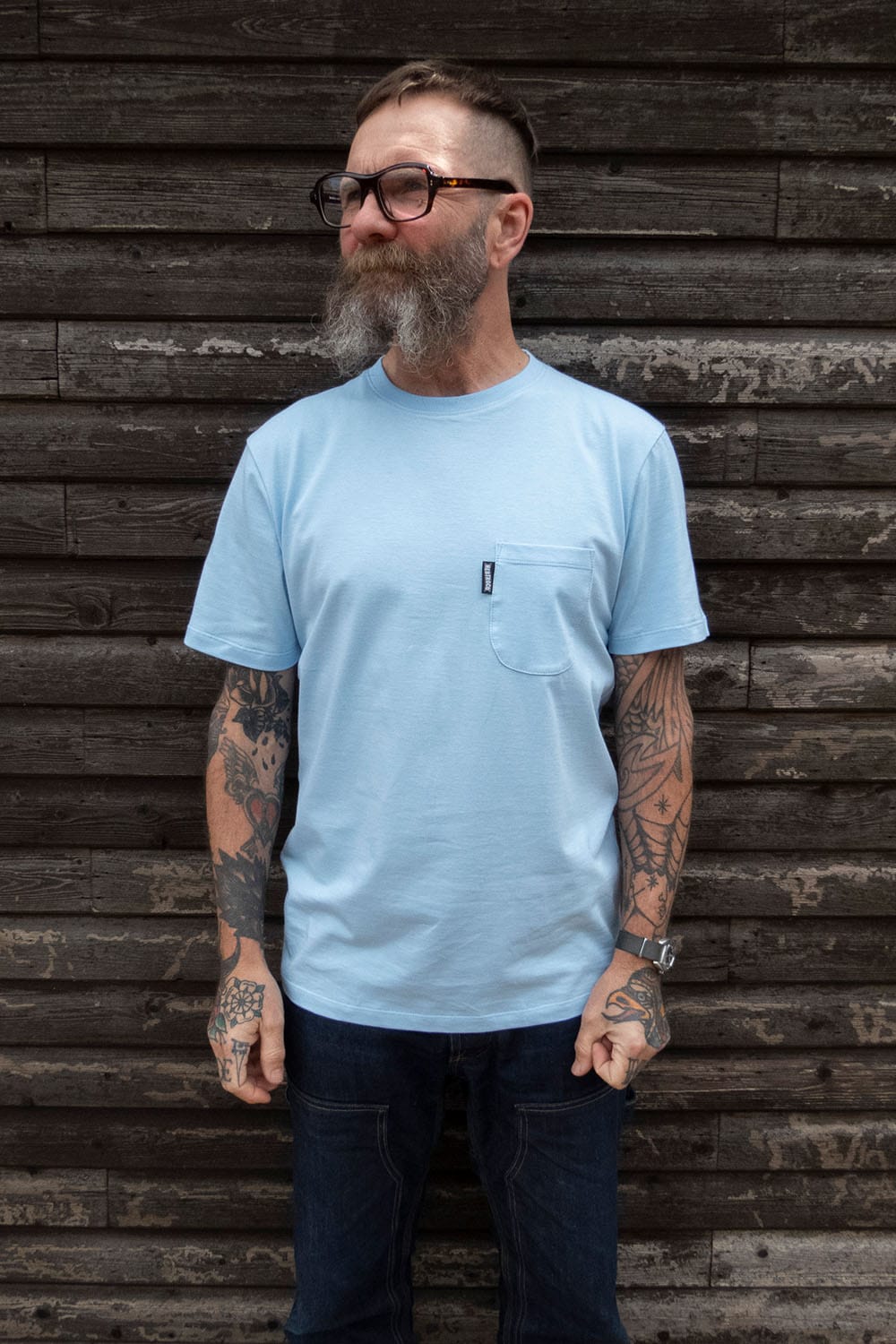 Airy Blue Pocket T-Shirt